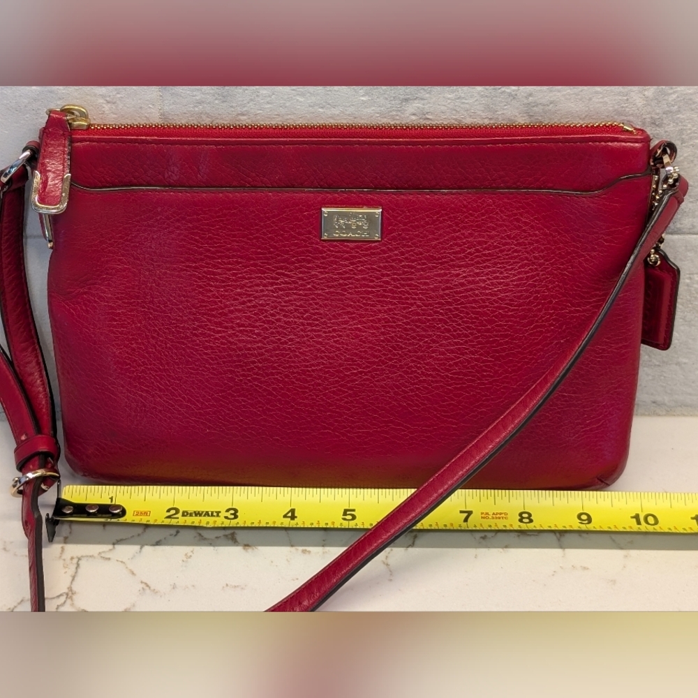 Coach Vintage Crossbody Bag - GUC - Red 10x6 Inches - Picture 9 of 13